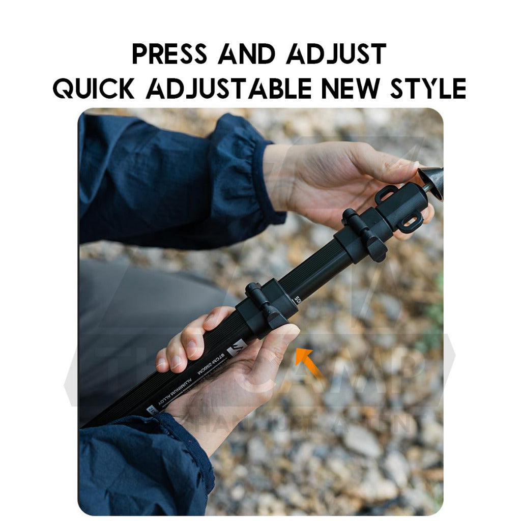Shinetrip / SWS 2.5m Adjustable Pole Rod Quick Adjust for Flysheet Tarp Tent Camping Bag Hiking Awning Tactical Style