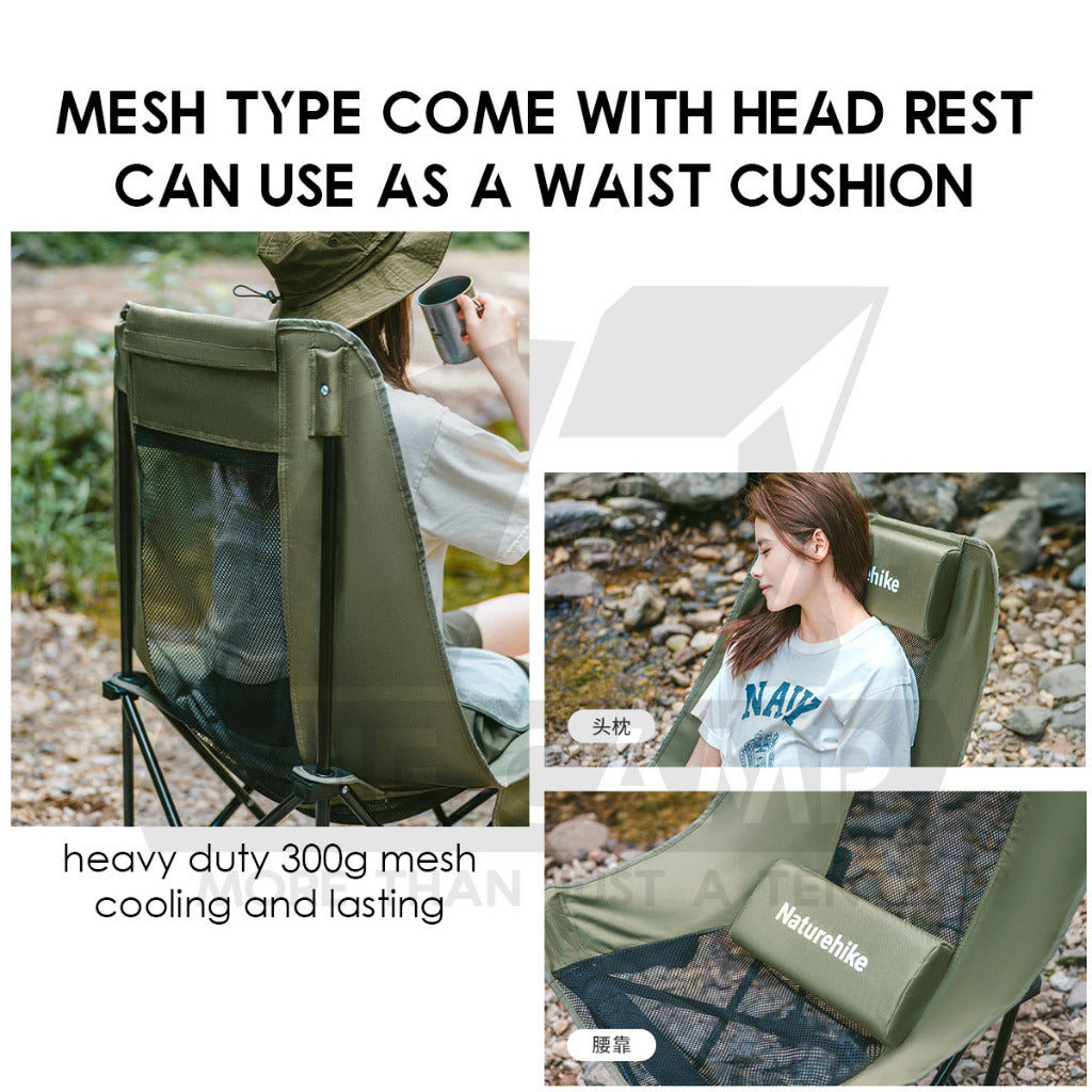 Naturehike SeaStar Reclining Chair High Back Recliner Cotton Mesh Kerusi Outdoor Camping Moon CNK2450JJ020 CNK2550JJ019