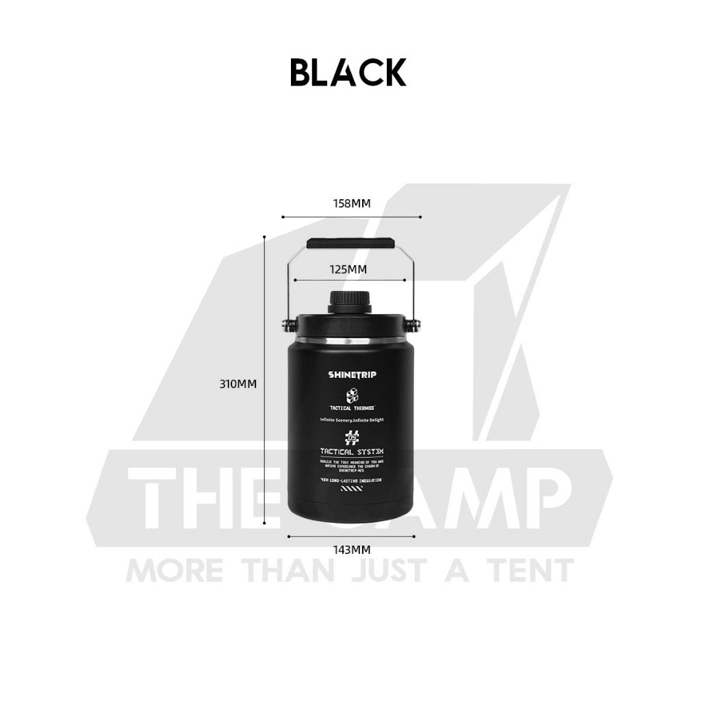 Shinetrip 2L Thermos Bottle 48 Hours Cooling 304 Stainless Steel Portable Outdoor Camping Travel Ice Bucket Case