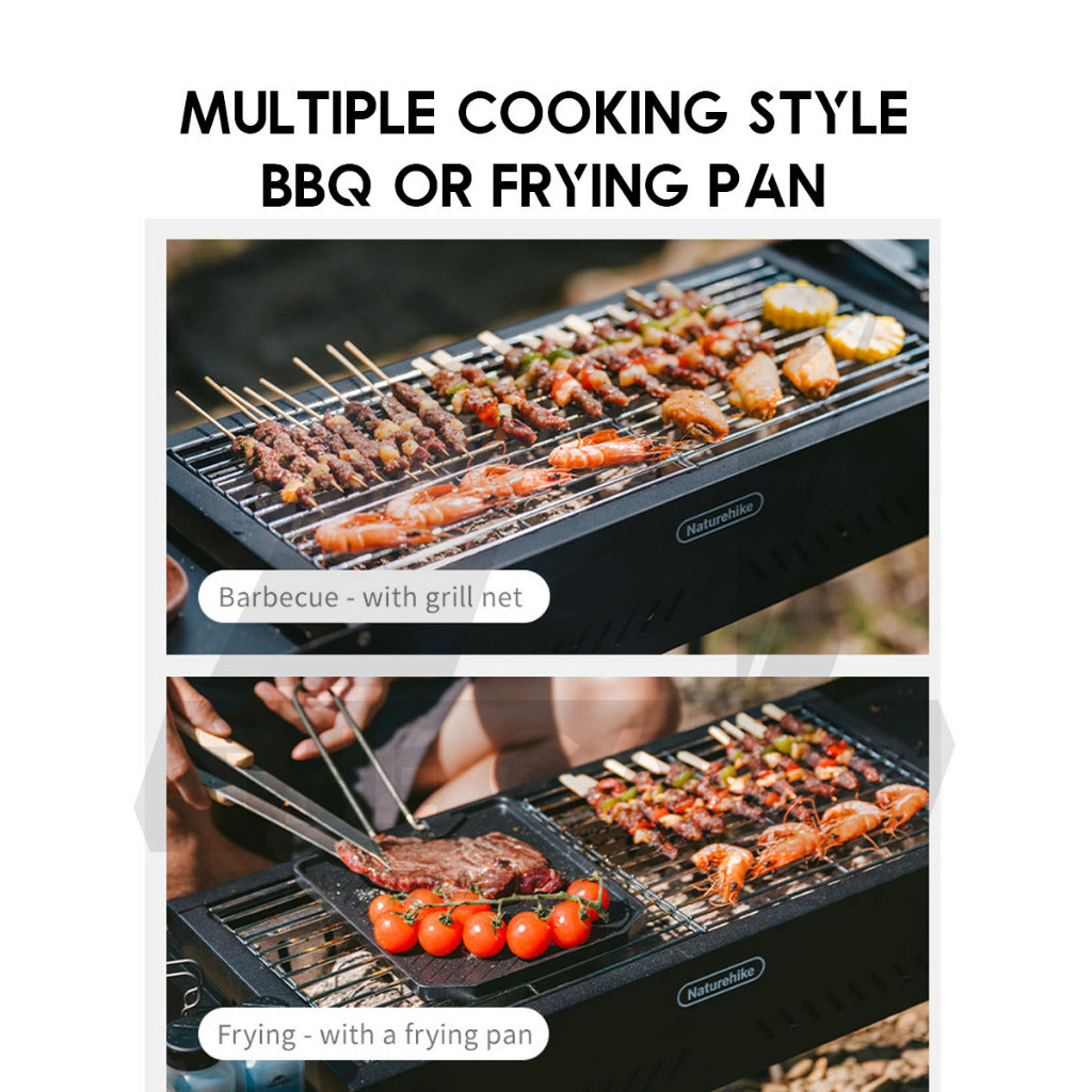 Naturehike Moyan Portable Charcoal BBQ Grill Stand Adjustable Height Stove Outdoor Camping Side Rack Shelf CNK2550CF013
