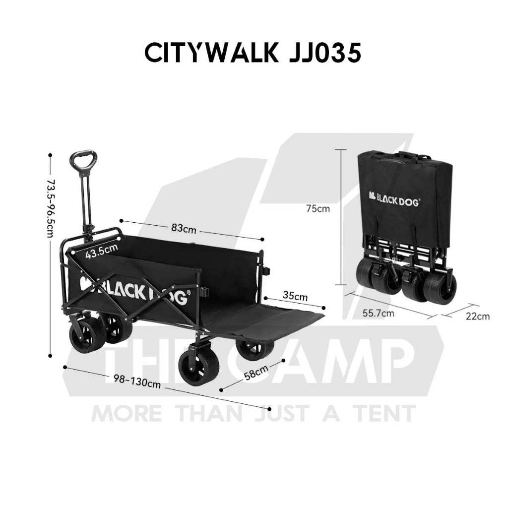 Blackdog Camping Wagon Cart Thickwheel Citywalk 150L 200L 320L 380L 450L Trolley Table Top BD-TC002 CBD2450JJ014