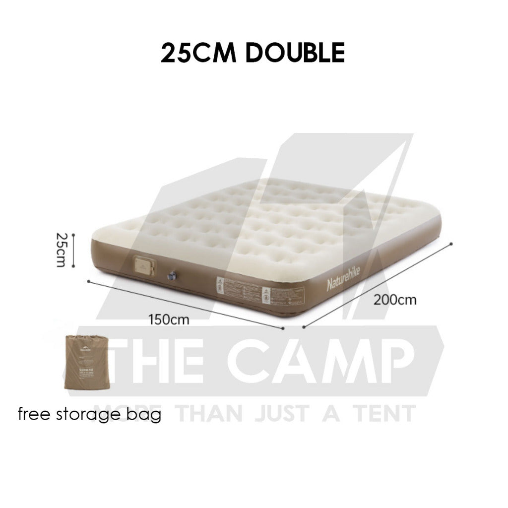 Naturehike Air Bed 25cm 38cm 45cm Single Double Triple with Pump Mattress Outdoor Camping Tilam Angin CNK2550WS013
