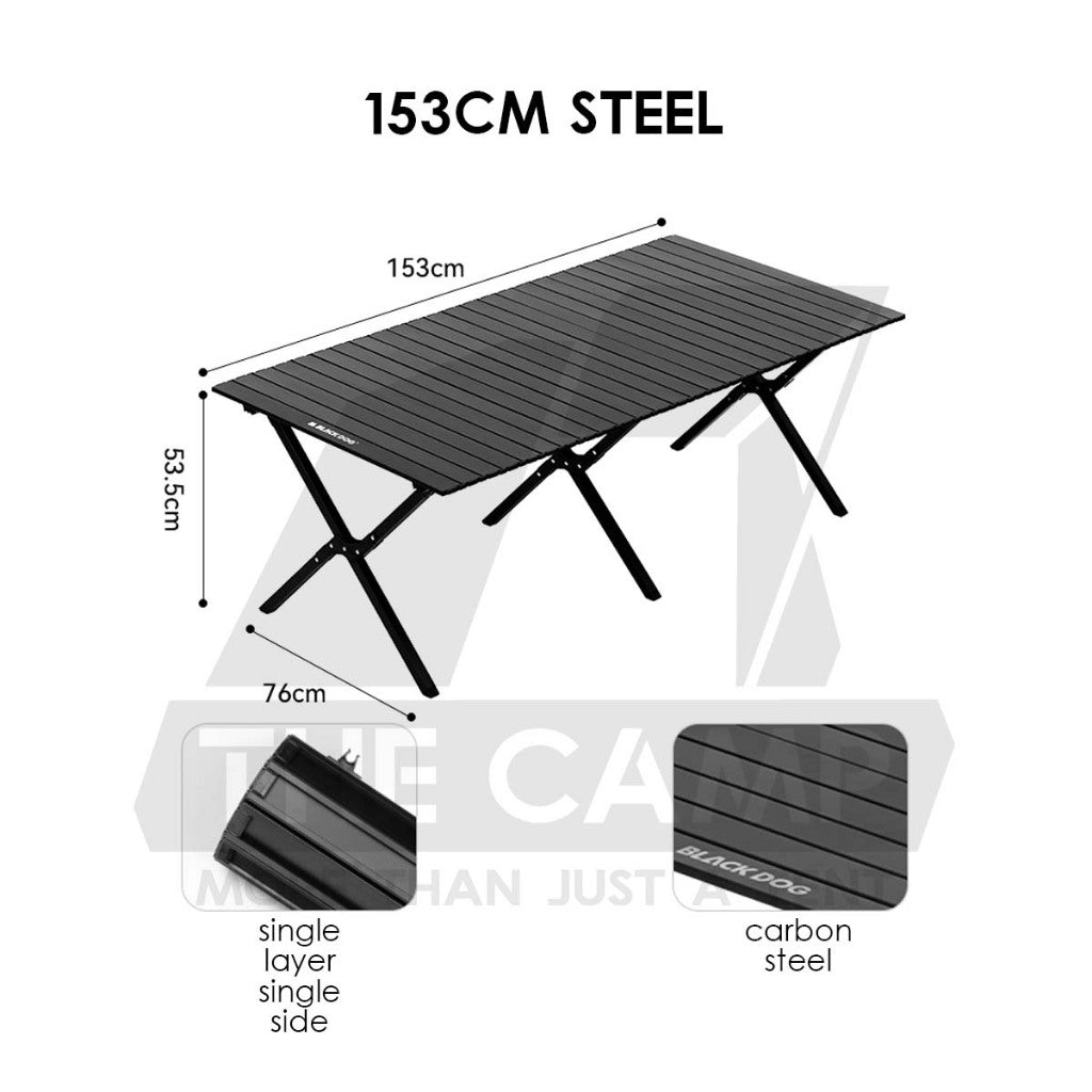 Blackdog Camping Table Folding Foldable Black Egg Roll Outdoor Aluminium Carbon Steel CBD2550JJ032 CBD2550JJ012