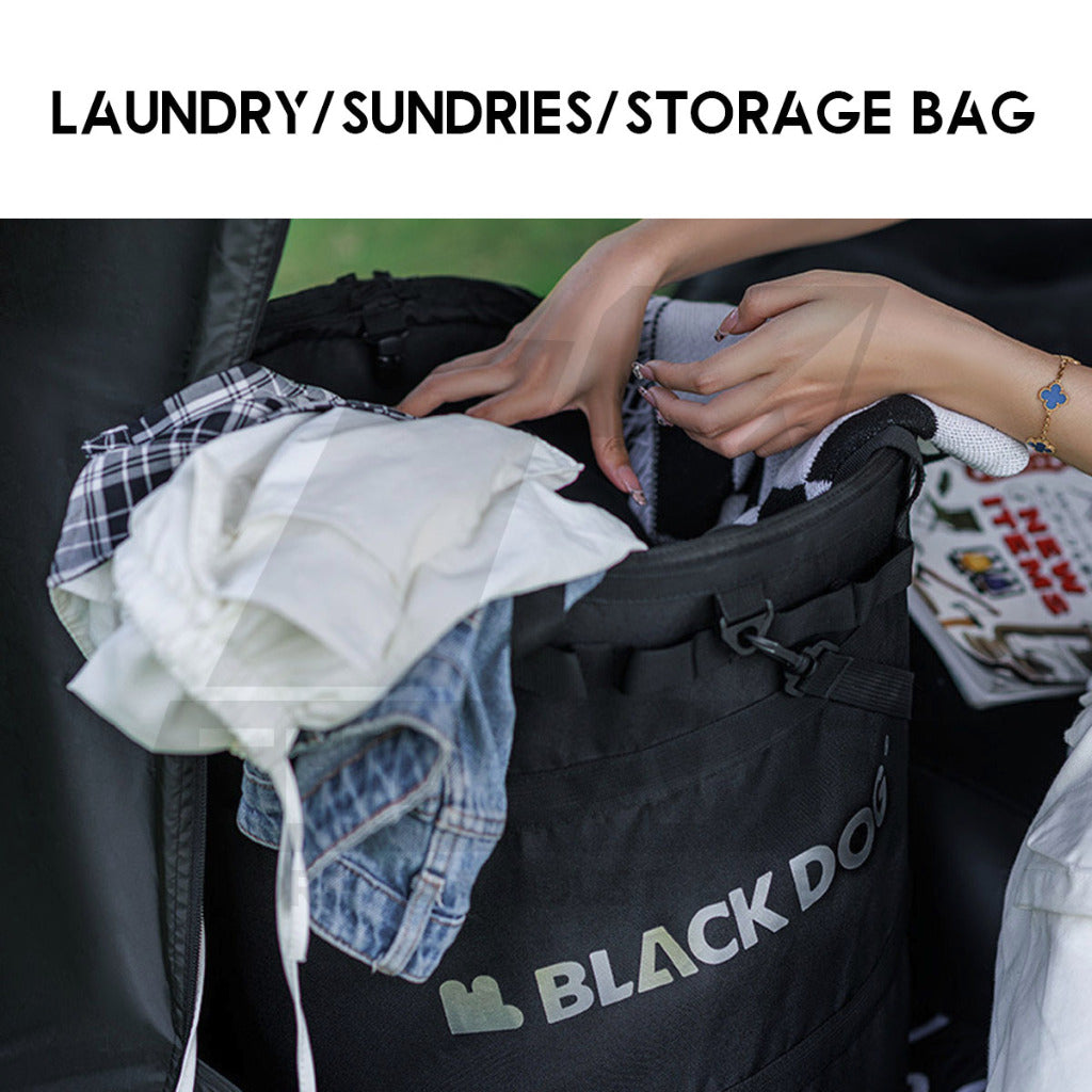 Blackdog Foldable Bucket Bag Laundry Basket 40L Folding Dustbin Trashbin Strorage Outdoor Camping Sundries CBD2450XB011