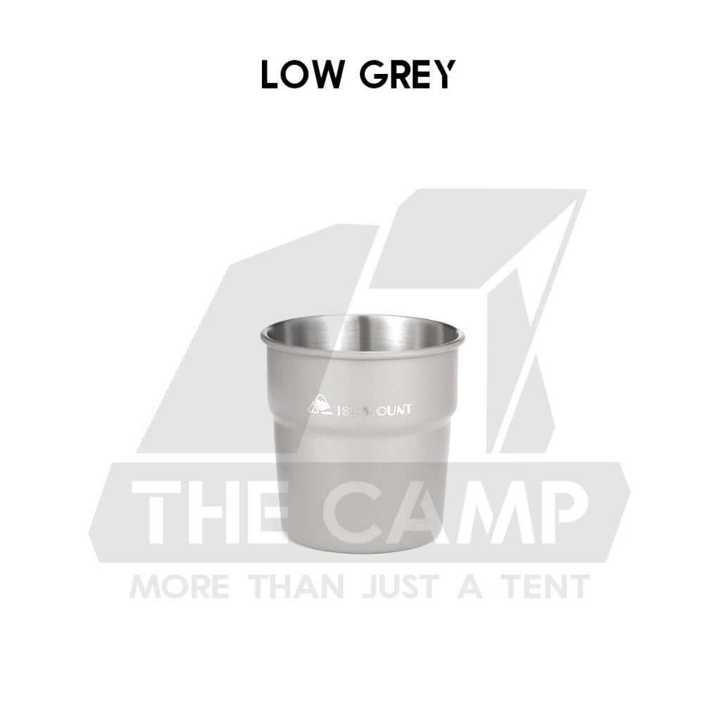 Shinetrip / Ise Mount Portable 4PCS Set / Single Stainless Steel Cup Lid Straw Pouch Storage Bag Camping Outdoor Black