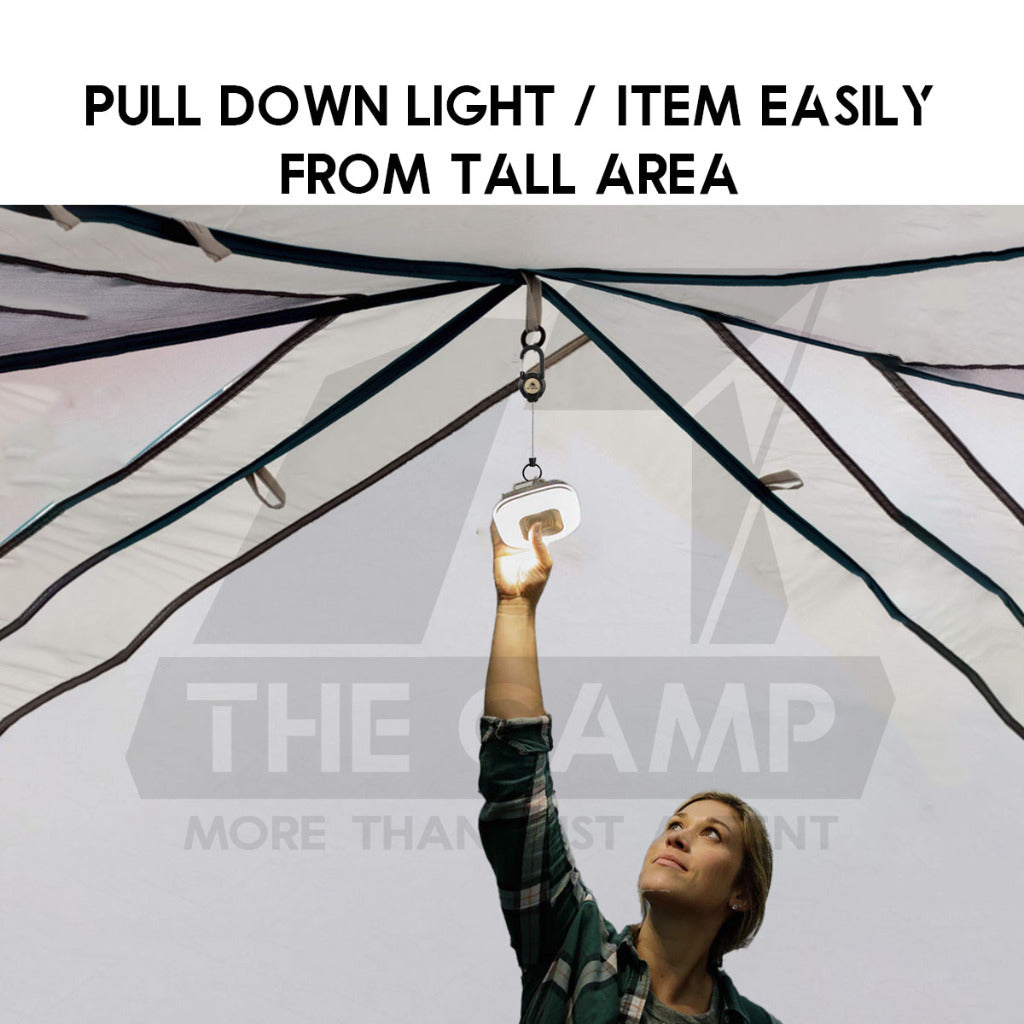 Retractable Buckle Lanyard Clip Carabiner Outdoor Camping Tactical Pull Badge Keychain Anti Lost Thief Light Hanger