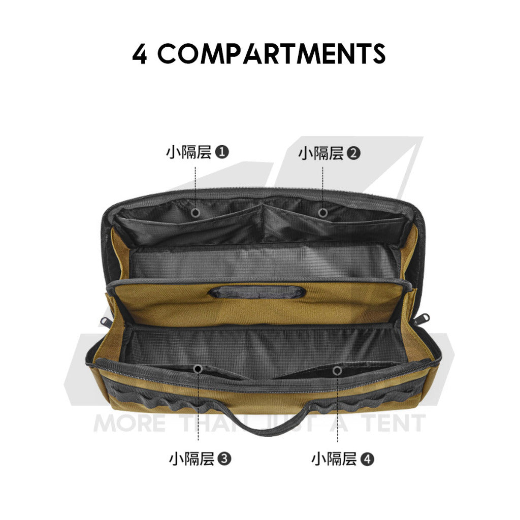 Naturehike Tool Storage Bag 900D Oxford Cloth Durable Outdoor Camping Folding Sundries Peg Beg with Partition CNH22SN018