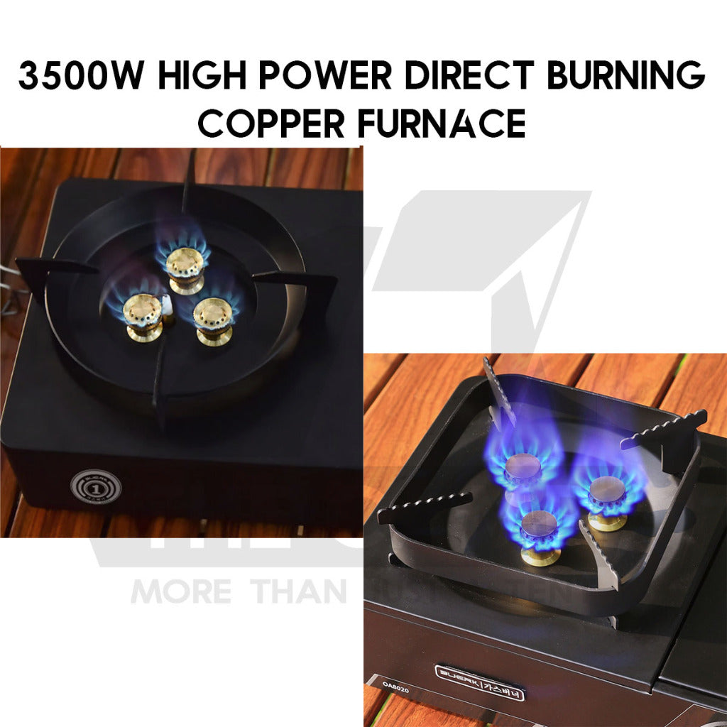 Buerk Mini Cassette Gas Stove 3.5KW Portable Cartridge Burner Furnace Outdoor Camping Picnic Windshield Pink Black Green