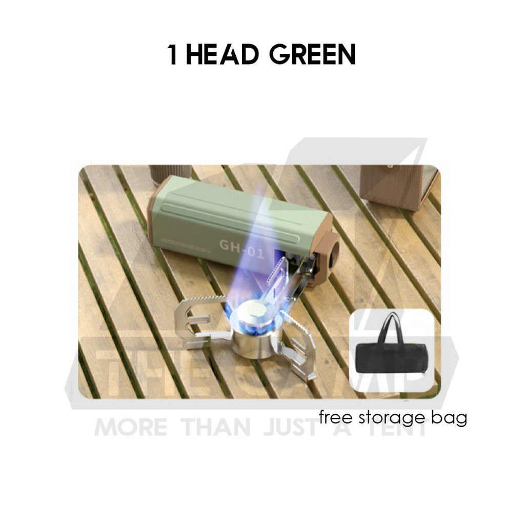 2800W 4800W Portable Folding Stove Outdoor Camping 1 Head 3 Head Cooking Cassette Gas Burner Foldable BRS Black