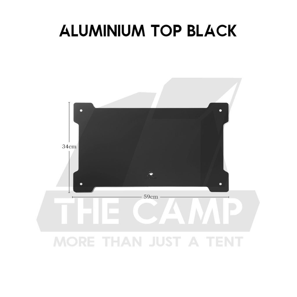 Iron Steel Mesh Camping Rack Table Foldable Portable Stacking Storage Rack Bamboo Wood Top Picnic Outdoor