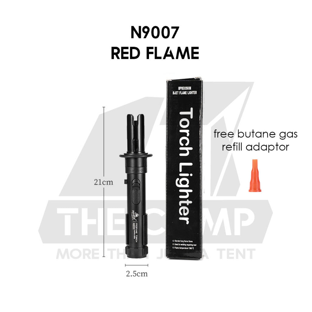 Black Samurai Fire Torch Outdoor Camping Blue Jet Flame Gun Butane Gas Burner Portable Metal Lighter Pemetik Api