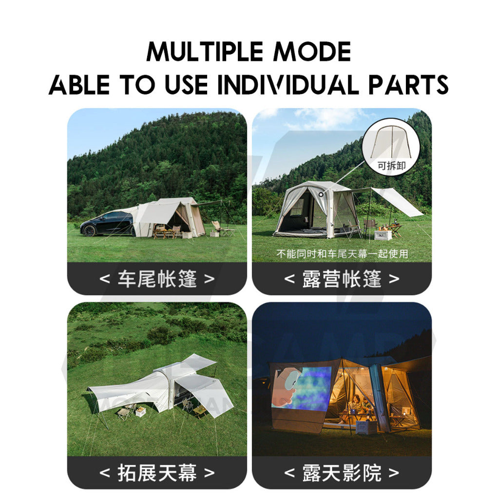 Naturehike Car Rear Air Tent AIR 7.0 with Extra Flysheet Awining Projector Khemah CNK2350WS022