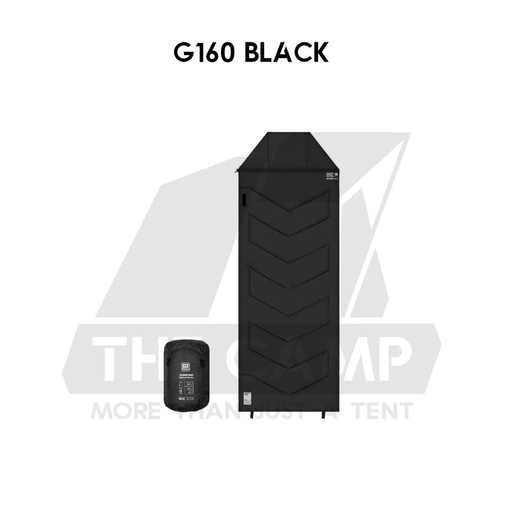 Shinetrip Ultrasonic Sleeping Bag Lightweight Hood Splashproof Washable Joinable Comforter Blanket Black Double