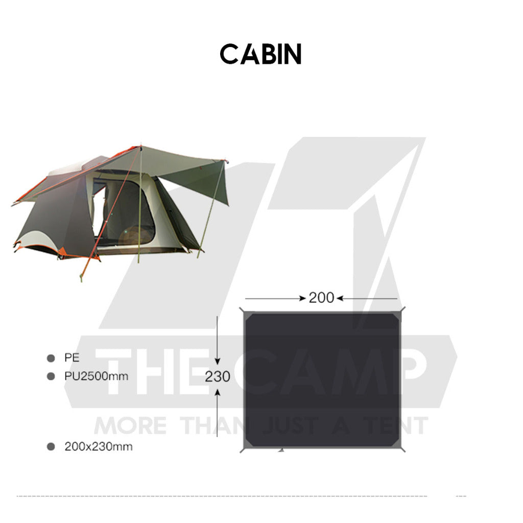Vidalido Groundsheet for Tent Cabin XL Plus Poon Saan M L Teepee MS MX PRO Vicore Mini Large Thick Camping Mat PE