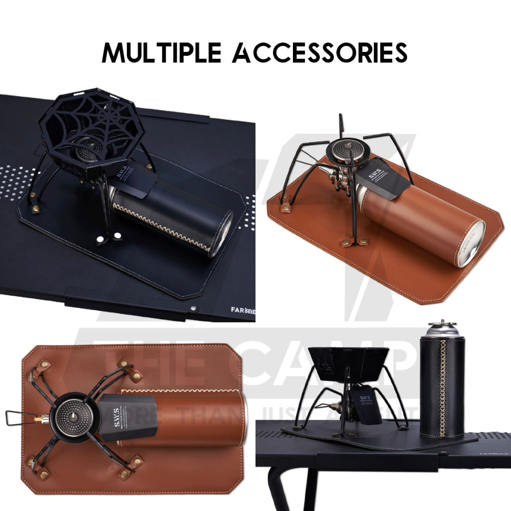 Wellhike SWS Spider Stove with Accessories Black Titanium Windshield Valve Turning Knob Regular Assist Bag Plate Rack