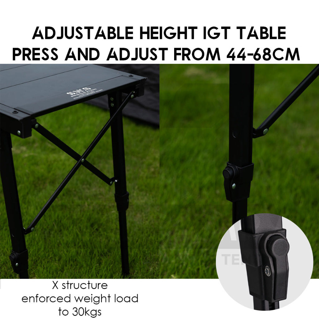 Wellhike SWS IGT Table Adjustable Height Expandable Side Spider Stove Acrylic Wood Plate Lamp Pole Water Dispenser