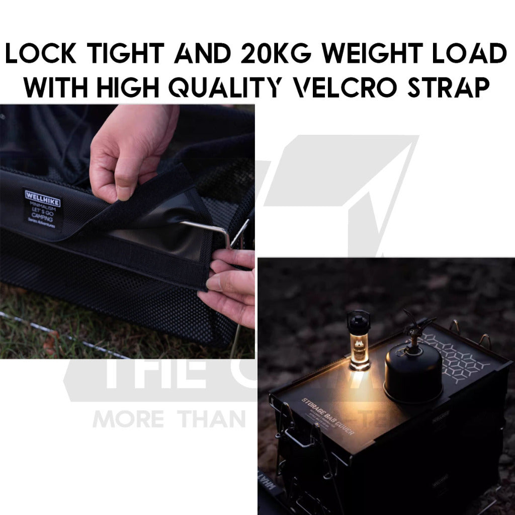 Wellhike SWS Stackable Mesh Rack Multi Layer with Optional Surface Plate Panel Outdoor Camping Portable Tactical Style