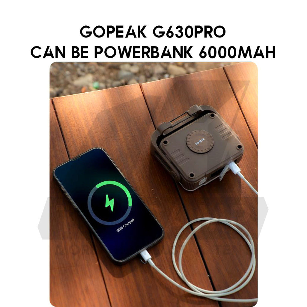 GoPeak G630pro Ultrabright LED Light Outdoor Camping Portable Foldable Lamp 6000mah Working Spotlight Floodlight Warning