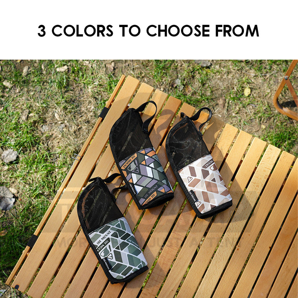 Ise Mount Mesh Storage Bag Tableware Cutlery Toiletry Multipurpose Beg with Inner Partition Spoon Fork Knife Quick Dry