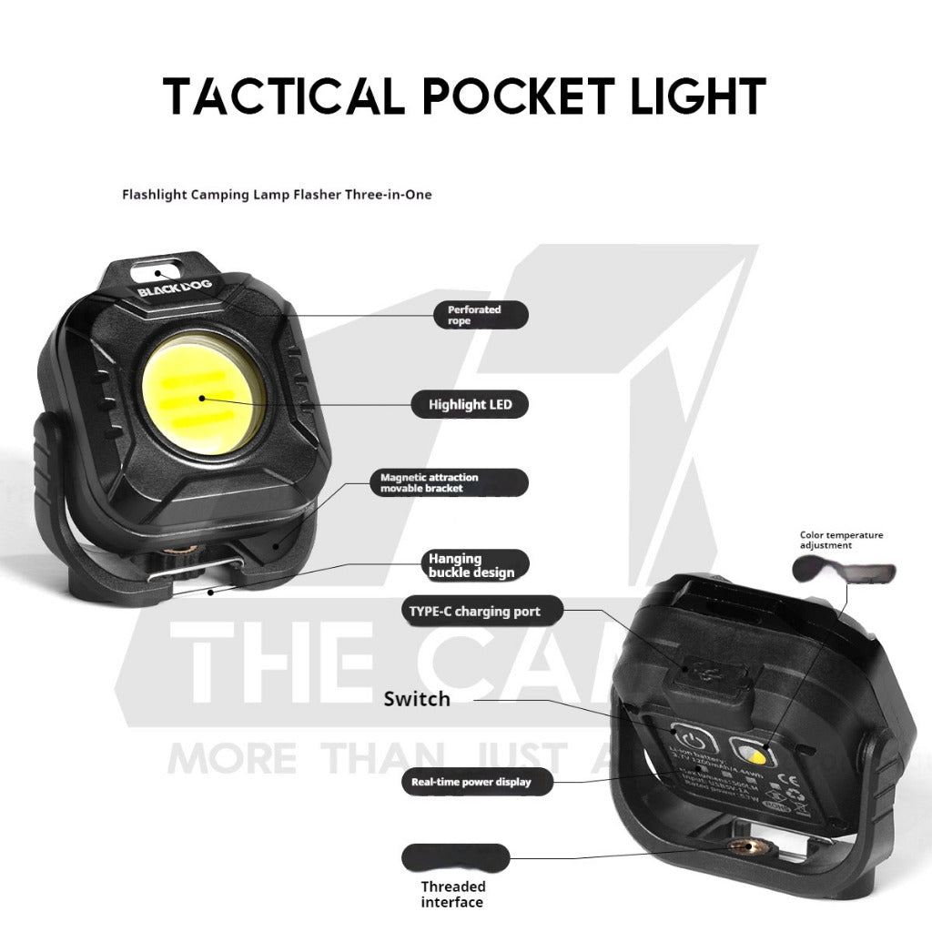 Blackdog Tactical Pocket Light Rechargeable Flash Light Outdoor Camping Lamp Lampu Khemah CBD2550ZM017