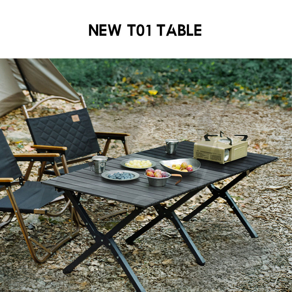 Naturehike T01 Egg Roll Table Mix Color Outdoor Camping BBQ Party Black Khaki Portable Foldable Meja CNK2550JJ018