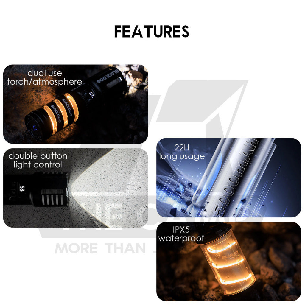 Blackdog Detachable Torch Light Atmosphere Light 2 in 1 Outdoor Camping LED Lamp Lantern Lampu CBD2450ZM011