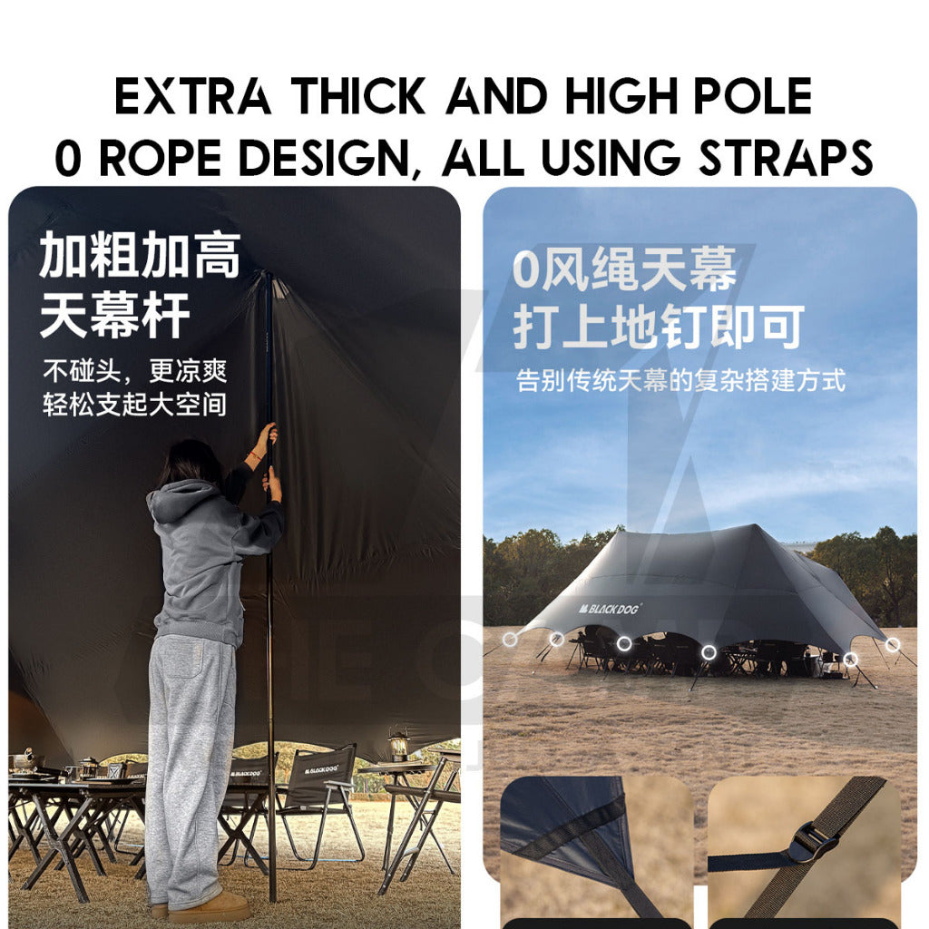 Blackdog Ultra Large Flysheet Tarp Sunshade Outdoor Camping Commercial Awning Dome Shelter CBD2450WS046
