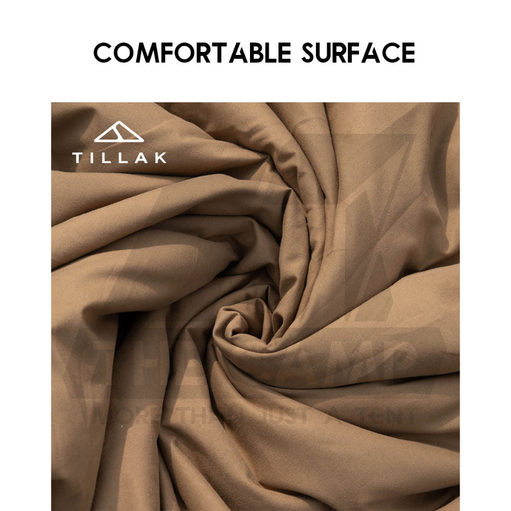 Tillak Envelope Sleeping Bag Lightweight Splashproof Washable Outdoor Camping Bed Comforter Blanket Black Double