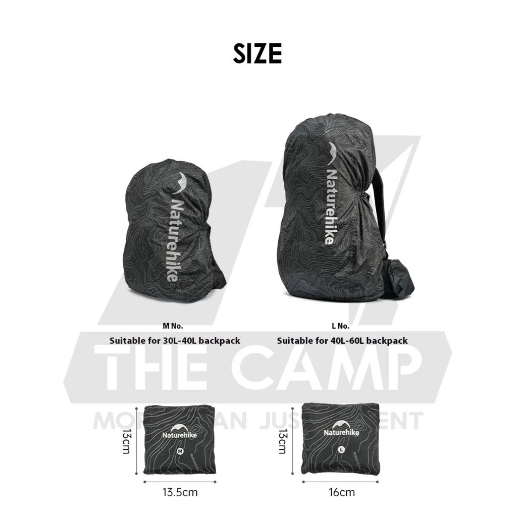 Naturehike Backpack Rain Cover Reflective Stealth 2.0 Waterproof Bag Case Outdoor Hiking Cycling Travel CNK2450PJ010