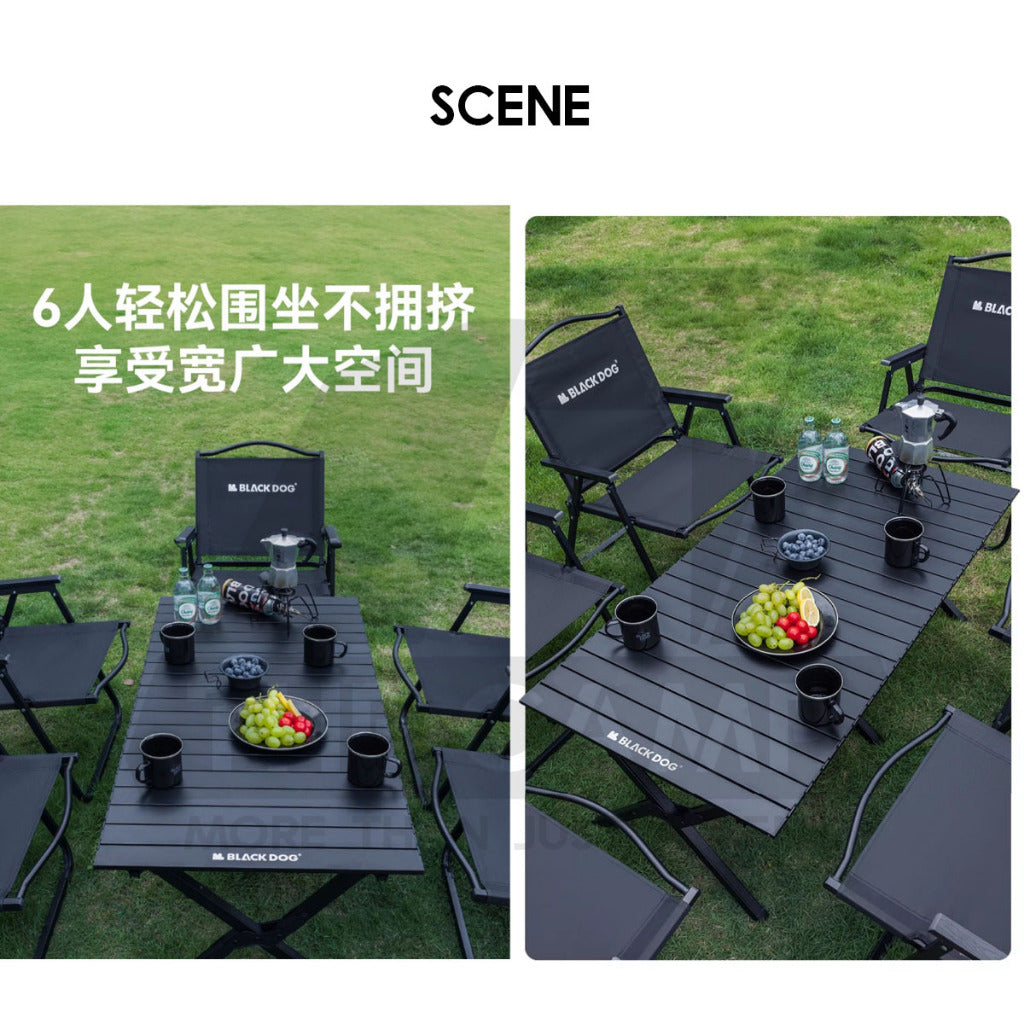 Blackdog Camping Table Folding Foldable Black Egg Roll Outdoor Aluminium Carbon Steel CBD2550JJ032 CBD2550JJ012