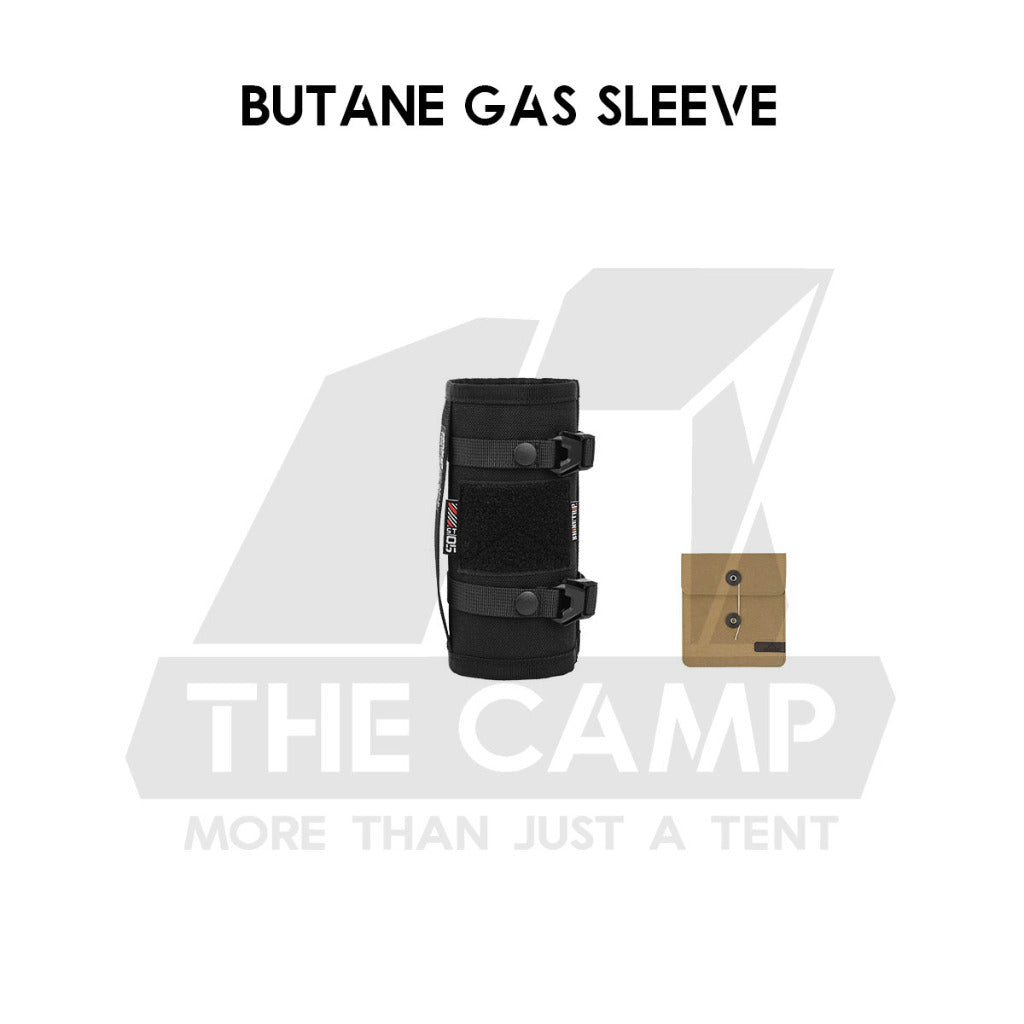 Shinetrip Tactical Gas Cover / Sleeve Outdoor Bottle Butane Protective Cover Case Black Cylinder Holder Velcro Patch