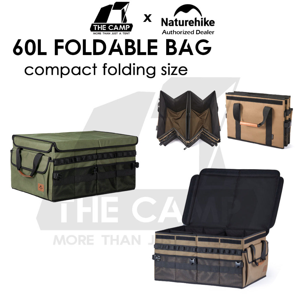 Naturehike 60L Foldable Storage Bag Large Capacity Basket Tableware Carpet Beg Outdoor Camping Equipment NH21SNX04