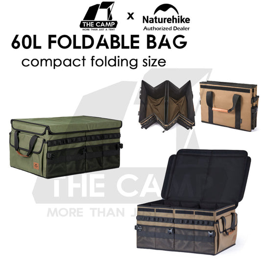Naturehike 60L Foldable Storage Bag Large Capacity Basket Tableware Carpet Beg Outdoor Camping Equipment NH21SNX04