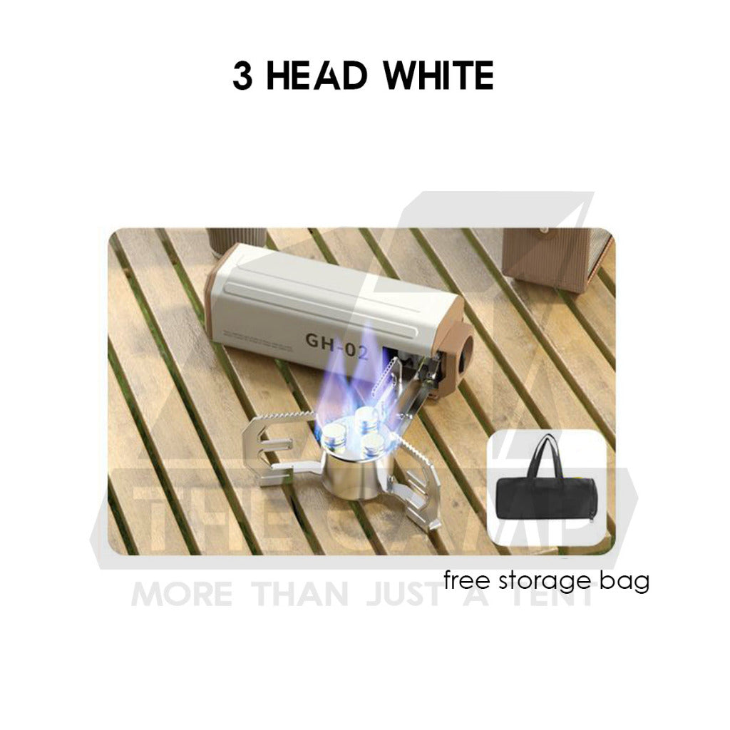 2800W 4800W Portable Folding Stove Outdoor Camping 1 Head 3 Head Cooking Cassette Gas Burner Foldable BRS Black