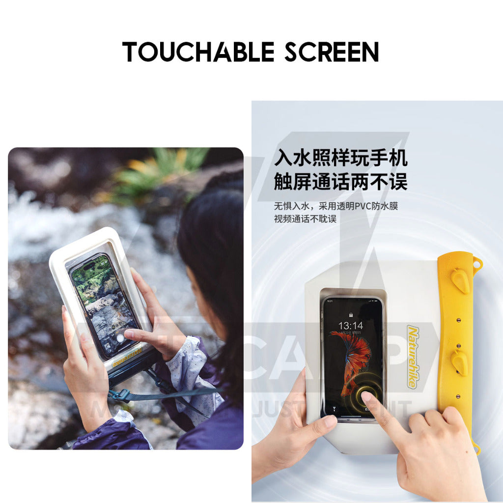 Naturehike Mobile Phone Waterproof Bag Touchable Screen Dry Bag Diving Floating 20m 50m IPX8 CNK2300BS015 CNK2300BS016