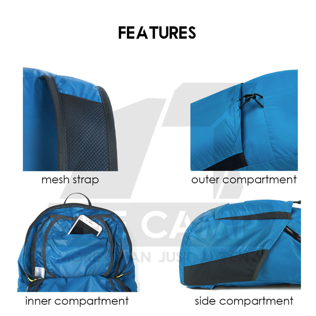 Naturehike Foldable Backpack 22L Nylon Outdoor Waterproof Folding Travel Storage Bag Ultralight Hiking NH17A017-B