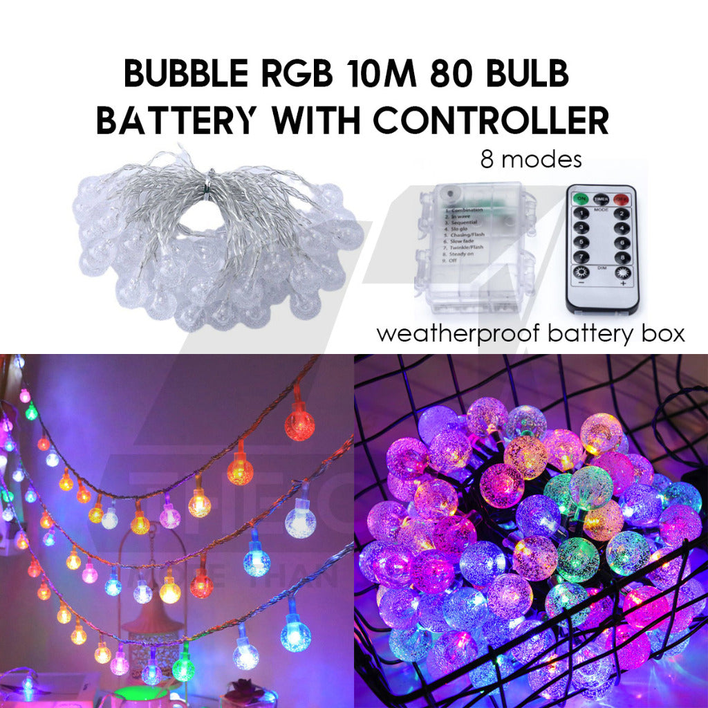 Outdoor LED Fairy Light Bulb Ball String USB Battery 3m 6m 10m Camping Wedding Decoration Xmas Weatherproof