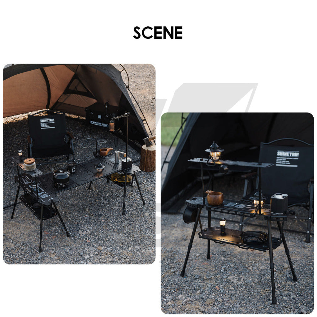 Shinetrip Skateboard Rack Table ST05 Tactical IGT Series Folding Table Shelf Storage Aluminum Alloy Meja Rak Khemah