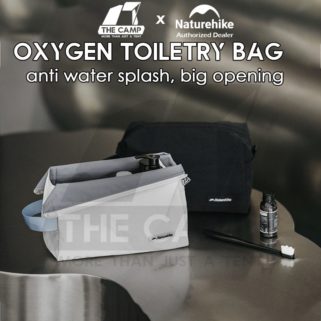 Naturehike Toiletry Bag Oxygen Series Splash Proof Outdoor Trip Wash Bag Travel Business Cosmetic Beg Black CNK2450XB024