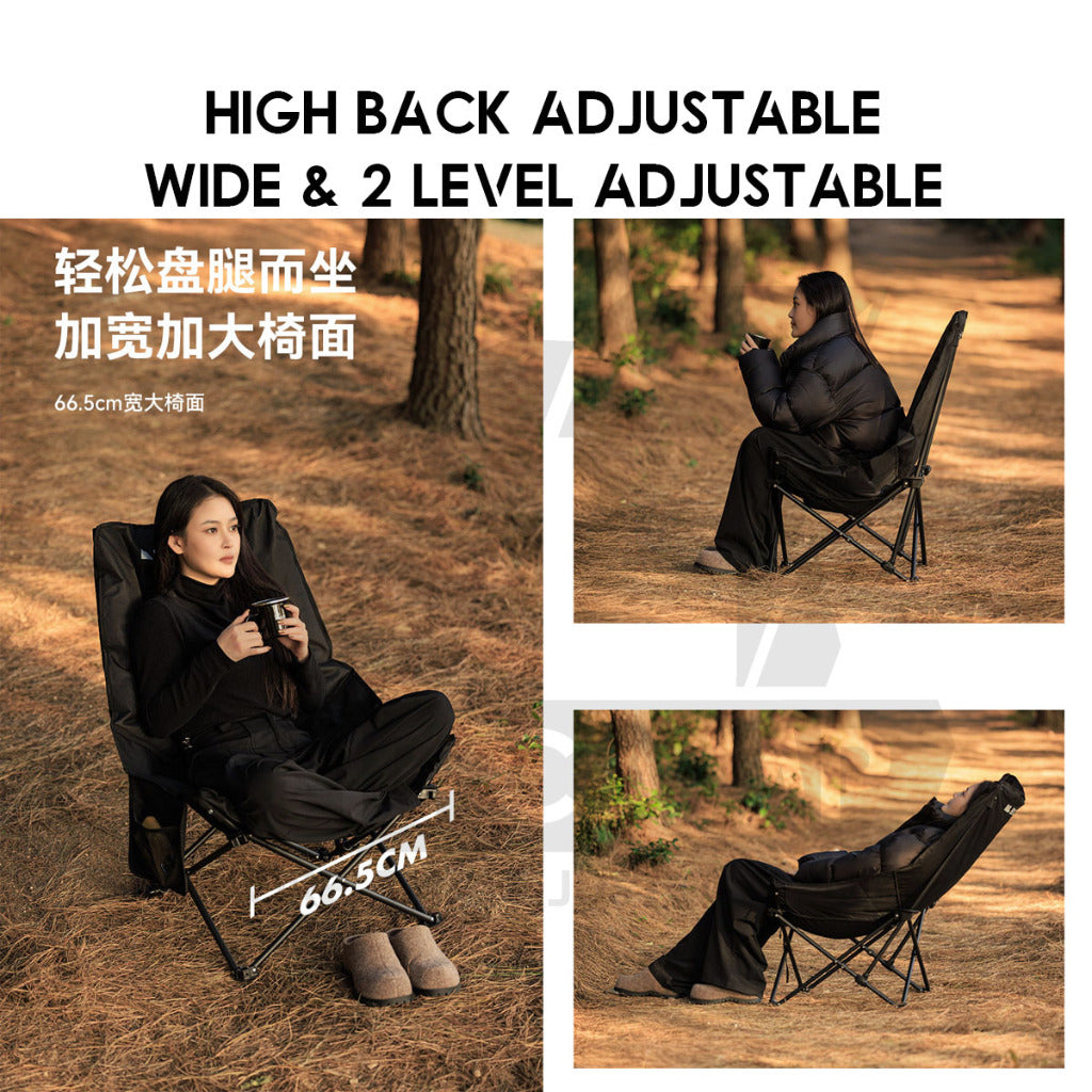 Blackdog Foldable Chair Camping Outdoor Foldable Folding Moon Chair Tent Table Flysheet Black CBD2300JJ020 CBD2300JJ026