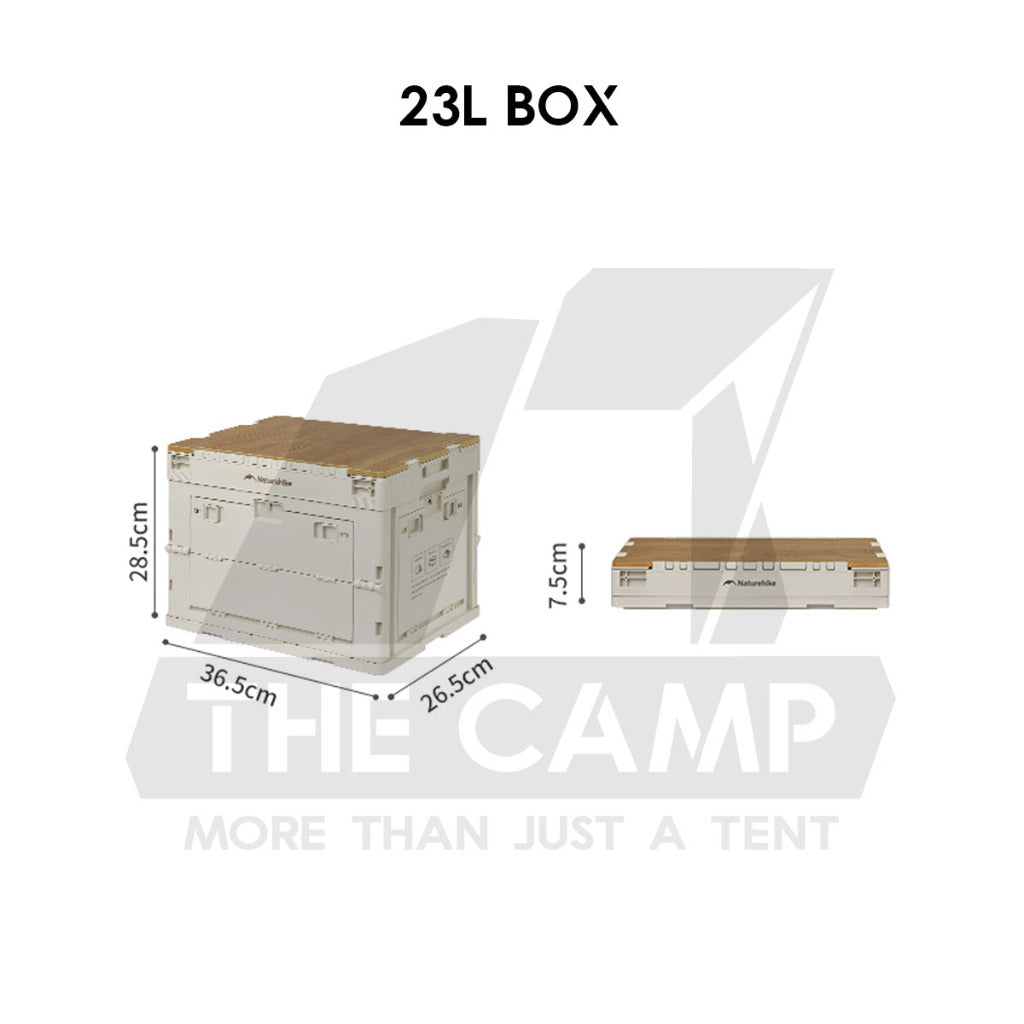 Naturehike Camping Folding Storage Box 23L 52L with Top 50L 80L Wood Base Outdoor Sport Family Hiking CNK2450XB020