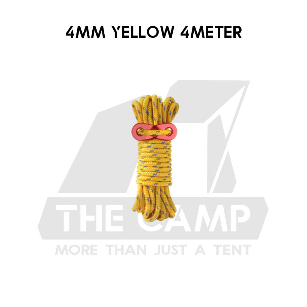Camping 4mm / 5mm Super Reflecitive 4meter or 8meter Paracord Rope Pulley Adjuster Flysheet Tarp Tent Camp Hiking Pole