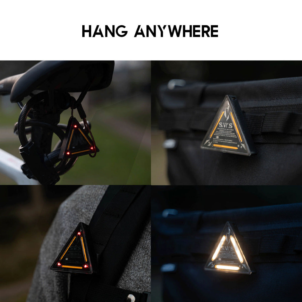 Wellhike SWS Triangle Badge Light Touch Sensor Outdoor Camping Rope Hanging Warning Lamp Flashlight Safety Lampu Tali