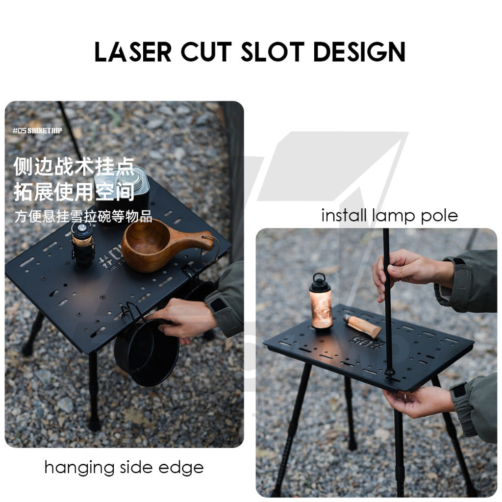 Shinetrip Stool / Table IGT Standard 1 Module Surface Panel Adjustable / Fixed Combination Table Outdoor Camping