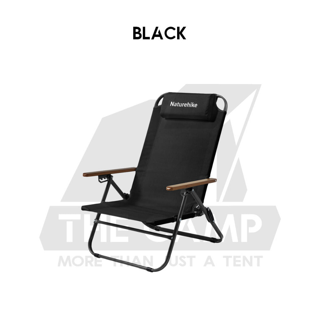 Naturehike T02 Recliner Chair with Arm Rest Portable Adjustable Outdoor Camping Kerusi Healing High Back CNK2550JJ012