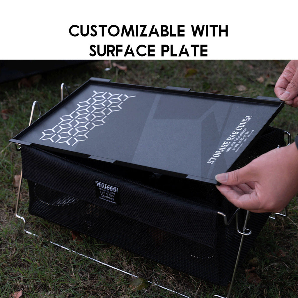 Wellhike SWS Stackable Mesh Rack Multi Layer with Optional Surface Plate Panel Outdoor Camping Portable Tactical Style