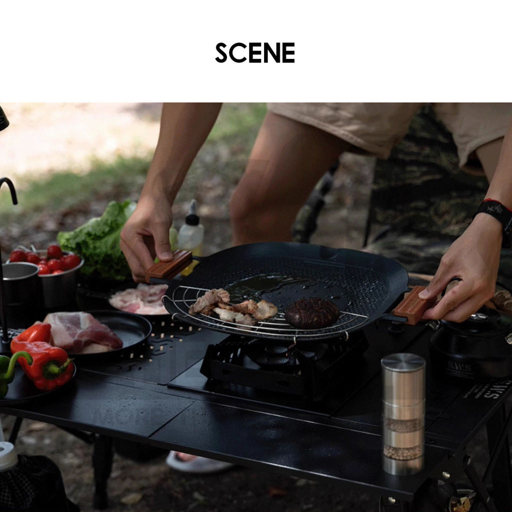 Wellhike SWS Non Stick Grill Pan BBQ Pan Non Stick Coating Coated Outdoor Camping Cooking Stove Bag
