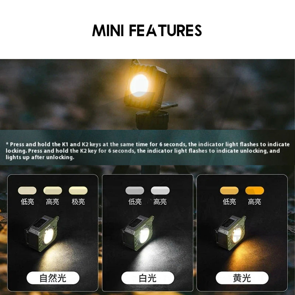 Naturehike Floodlight Lamp Large / Mini Pocket Hanging Light Outdoor Camping Lampu Spotlight CNK2300012 CNK2450ZM014
