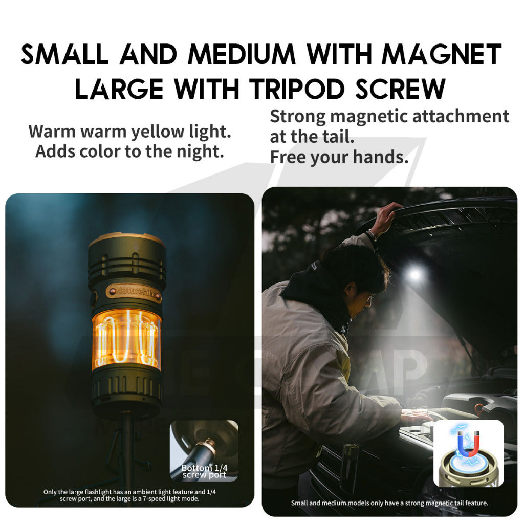 Naturehike Little Monster Tactical Flashlight Portable Rechargeable Outdoor Camping Torch light Mini Led CNK2300011