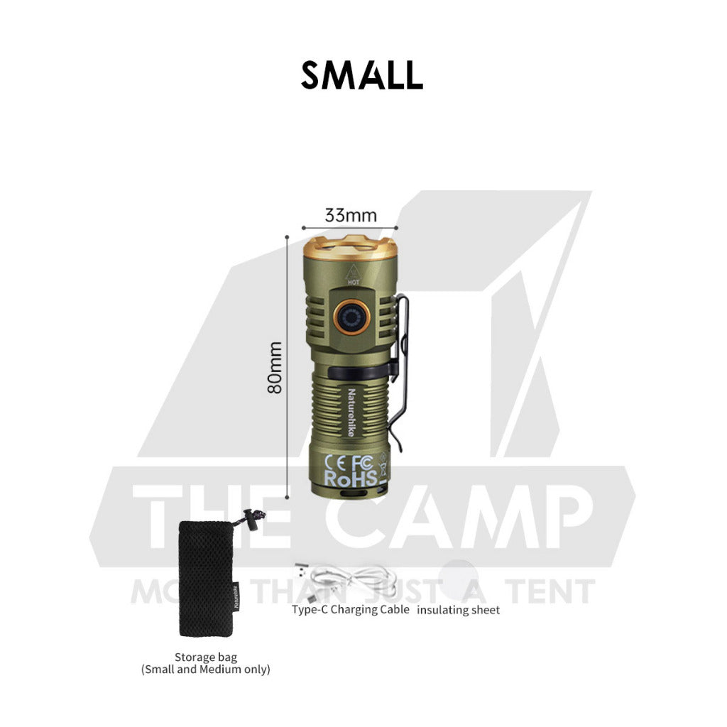 Naturehike Little Monster Tactical Flashlight Portable Rechargeable Outdoor Camping Torch light Mini Led CNK2300011